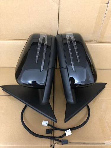 Car Side Door Mirror Pair For Mercedes Benz W204 C class C200 C180 C300 Black