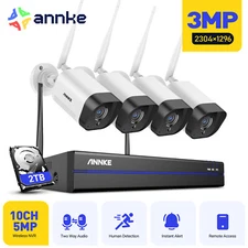 ANNKE Wireless 5MP 8CH NVR 3MP Security Camera System 2-Way Audio Recording 2TB
