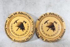 Set 2 Stück Wandteller FFW Holzteller Zier D...