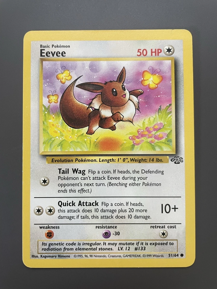 Eevee Pokémon TCG Common Base Set Individual Collectible Card Game