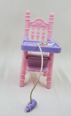 FP1 Fisher Price Loving Family Sweet Sounds Pink Highchair Chair Baby Nursery 