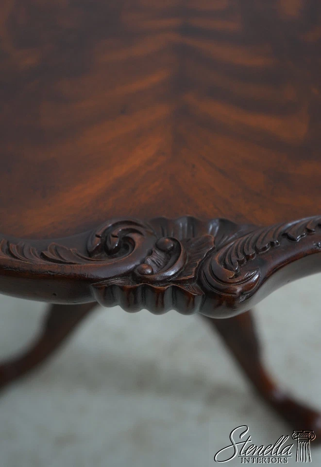 L63599EC: MAITLAND SMITH Llama Caoba Pedestal Pie Corteza Mesa Foto 4 de 4