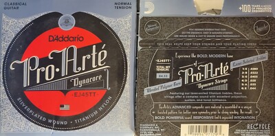 D'Addario EJ45TT Pro-Arté Dynacore Classical Titanium Trebles Normal Tension