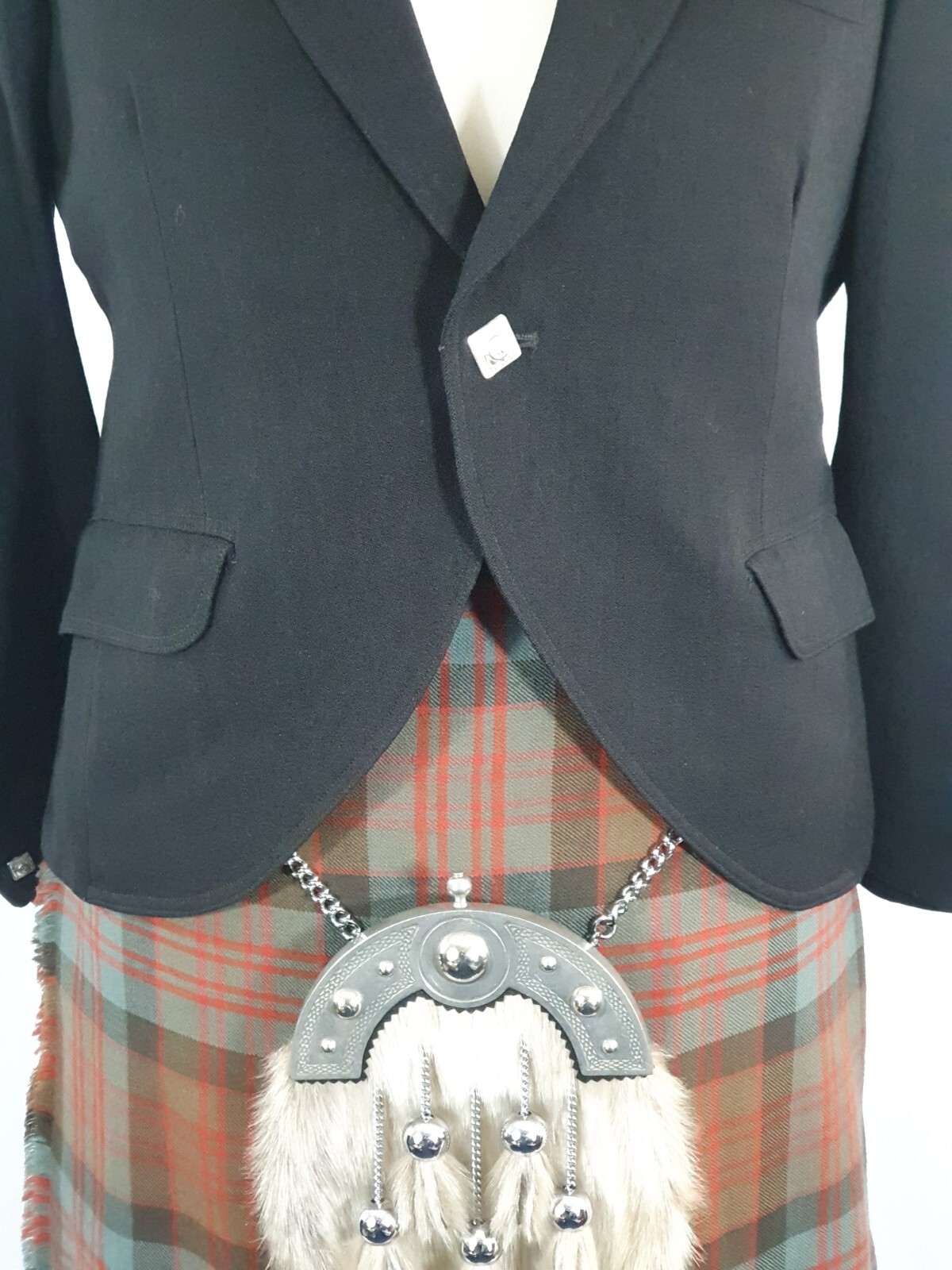 Scottish made muted kilt. Argyll Jacket.  Seal sporran. image 8