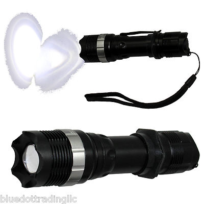 BlueDot 400 Lumen CREE LED Zoomable Flashlight - Rechargeable Or AAA Battery Option