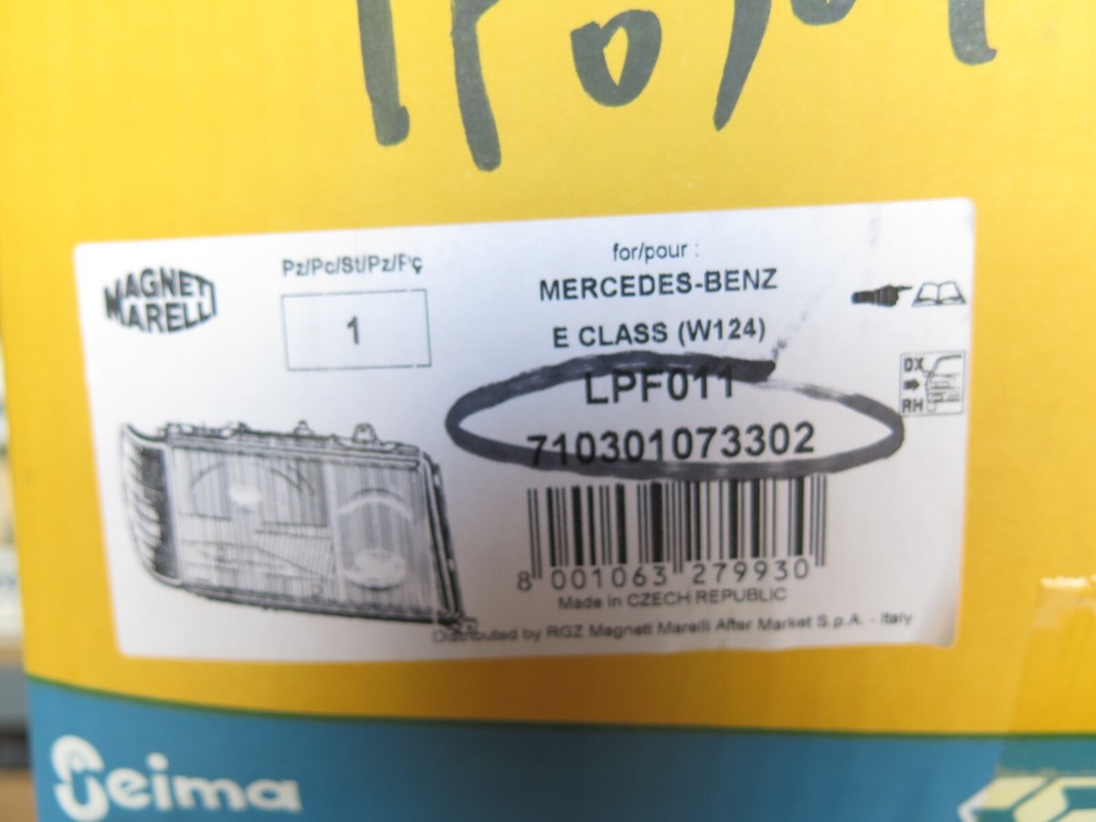Magneti Marelli Right Headlight for Mercedes W124 E Class
