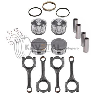 2RZ-FE 2.4L Engine Connecting Rods w/ Pistons Rings Set For 95-04 ...