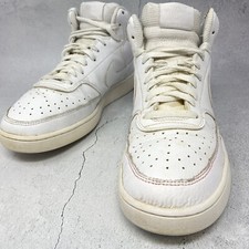 Nike Court Vision Mid Basketball Shoes Womens Sz 9.5 M White Pink CD5436 100