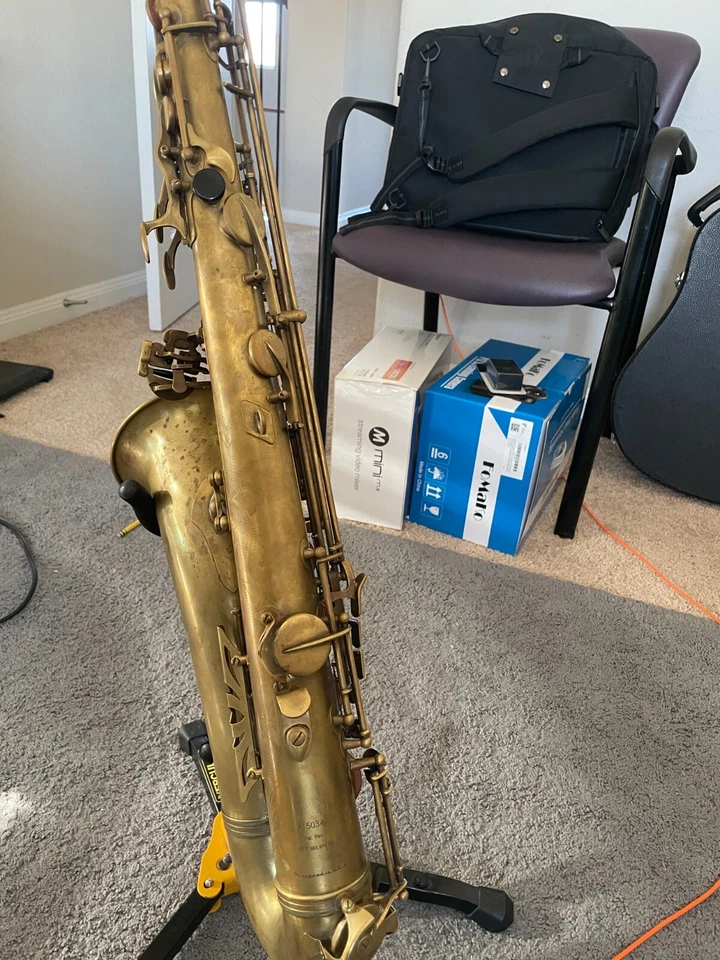 Saxofón tenor Cannonball vintage renacido ámbar oscuro sin lacar Foto 4 de 4