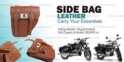 Leder ''Seitentasche mit Druckverschluss passend für Royal Enfield Classic & B...