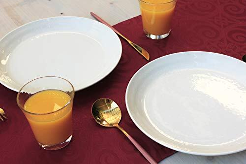 Red Placemats Set of 4, Double Placemats Set of 4 (12x18 inch) Cranberry Red - Picture 4 of 6
