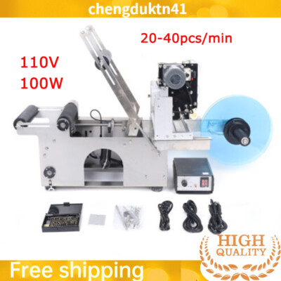 Semi Automatic Labeling & Coding Machine Round Bottle Jar Label Marking Machine
