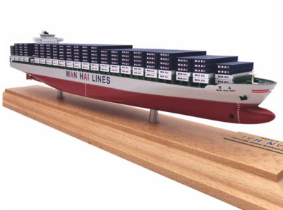 WANHAI LINES container ship model ocean going cruise ship model 35cm