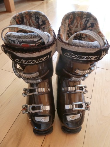 NORDICA HOT ROD 105 SKI BOOTS 24.0 MONDO SIZE MENS 6 WOMENS 7 SHELL 285mm BLACK - Picture 3 of 9