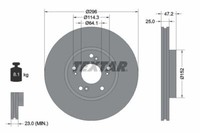 2X Textar 92195000 Bremsscheibe FüR Honda
