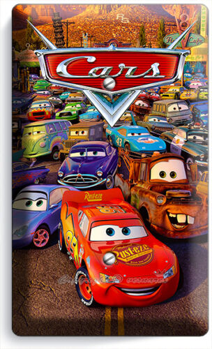 AUTOS 3 LIGHTNING MCQUEEN MATER INTERRUTTORE LUCE USCITA PIASTRA PARETE BAMBINI ARREDAMENTO CAMERA DA LETTO - Foto 14 di 30