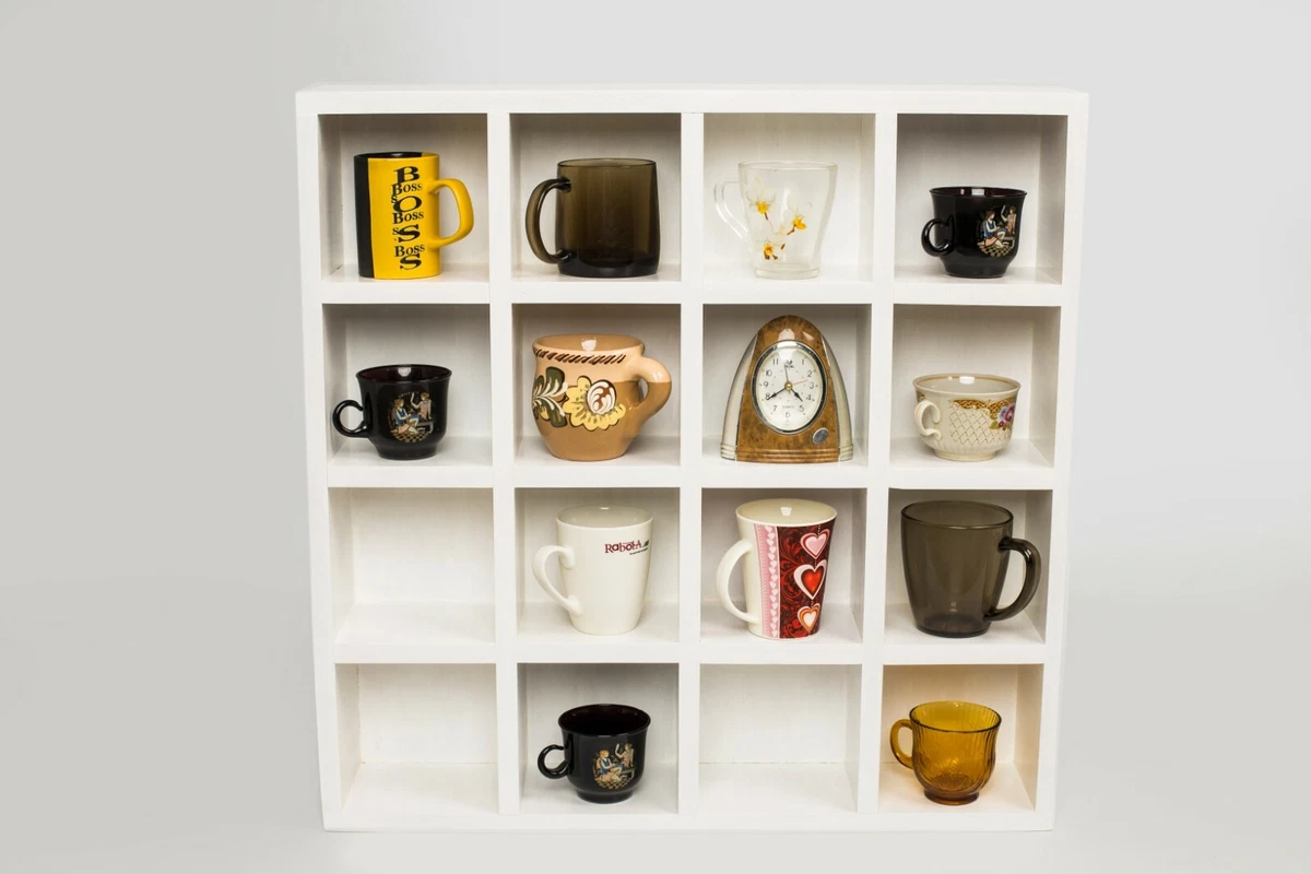 Coffee mug shelves, Tea cup shelf, Mug cubby,Wall mounted shelves