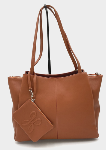 HOBO Essential Large Lion Soft Saffiano Leather Tote Bag w/ Wristlet NWT