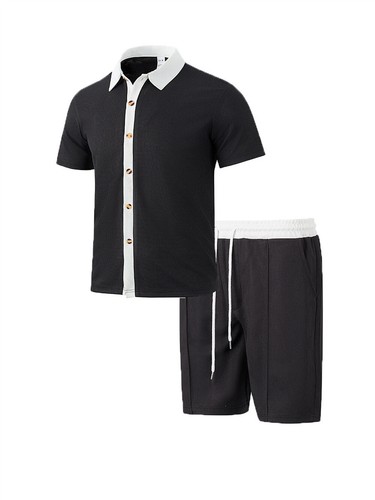 ARTFREE Women's 2 Piece Pajama Set - Short Sleeve Button Down Shirt & Shorts - Summer Loungewear Or Beach Outfit