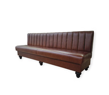 vintage leather Banquette Booth Bench Seating for Restaurants /Diningroom £530/m