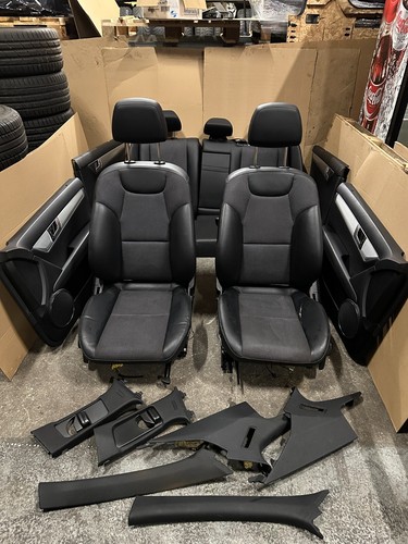 Mercedes W204 MB C-Klasse Teilleder Leder Ausstattung Dunkelgrau schwarz