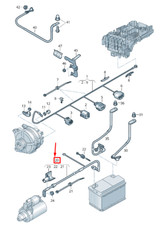 Kit de câblage de batterie positive SKODA KODIAQ NS 5QA971228B NEUF ORIGINAL