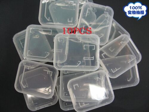 10Pcs Micro SD SDHC Memory Card Case Holder Box Storage Hard Plastic Transparent - Picture 5 of 12