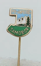 CLIMBING MOUNTAINEERING CROATIA - PD JAPETIC - SAMOBOR old pin KASUN 1960s !