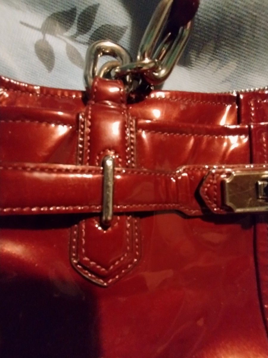 Coach Purse, Maroon leather N -J1293-F17855 Authentic Coach. 8in