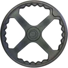 Gibraltar Offset Handwheel: Unfinished Cast Iron, 12" Diam, 4 Spokes, 2.2" Hub
