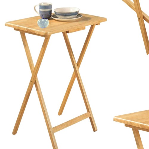 Table Tv Folding Side Laptop Coffee Desk Dinner Tea Tray Wooden Snack Portable - Picture 5 of 5