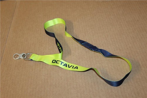 Skoda Octavia Lanyard Blue/Lime Yellow 5E3087610 New Genuine - Picture 1 of 4