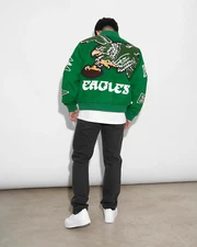 Philadelphia Eagles Pennant Varsity Chalkline Jacket rare