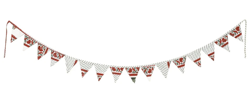 Bandera de arpillera floral de algodón 320 cm para decoración de bodas fiestas 3M Foto 3 de 4