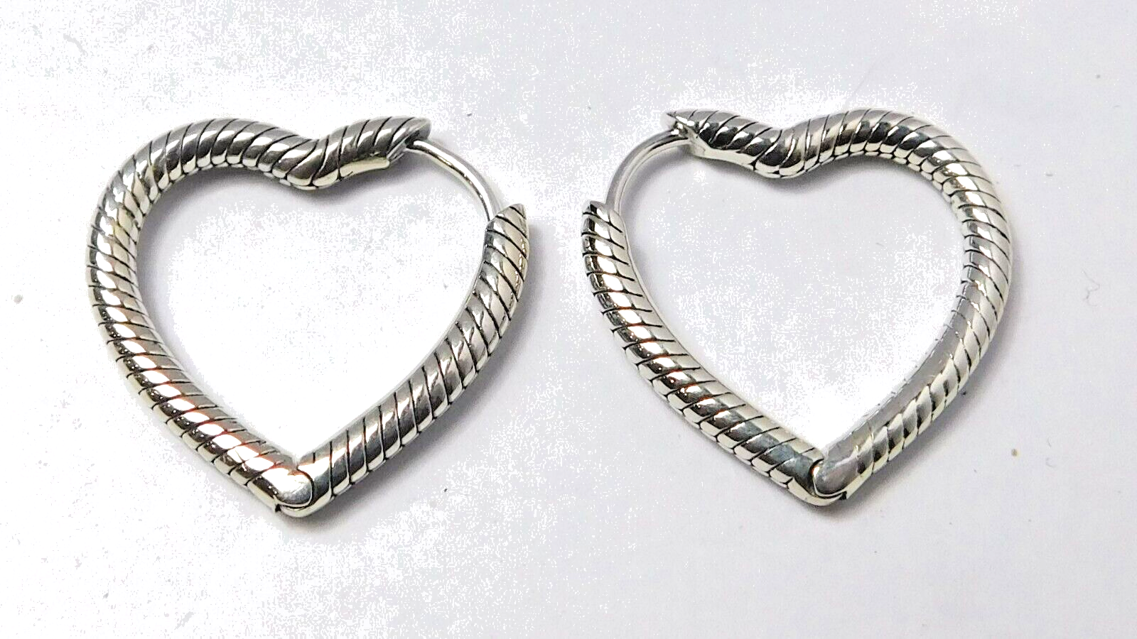 Authentic Pandora Earrings, Heart Charm Hoops, #292236C00