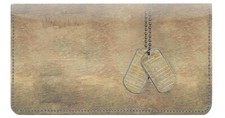 Military Grunge Designer Checkbook Cover, Credit Card Slots  Pen Loop