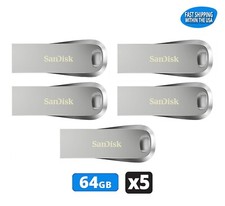 Sandisk Ultra Luxe 64GB Metal Flash Drive USB Thumb Drive Pack of 5 