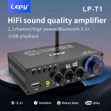 Lepy LP-T1 300W Mini HiFi BASS 2.1 Car Home Audio Amplifier Mobile PC Player