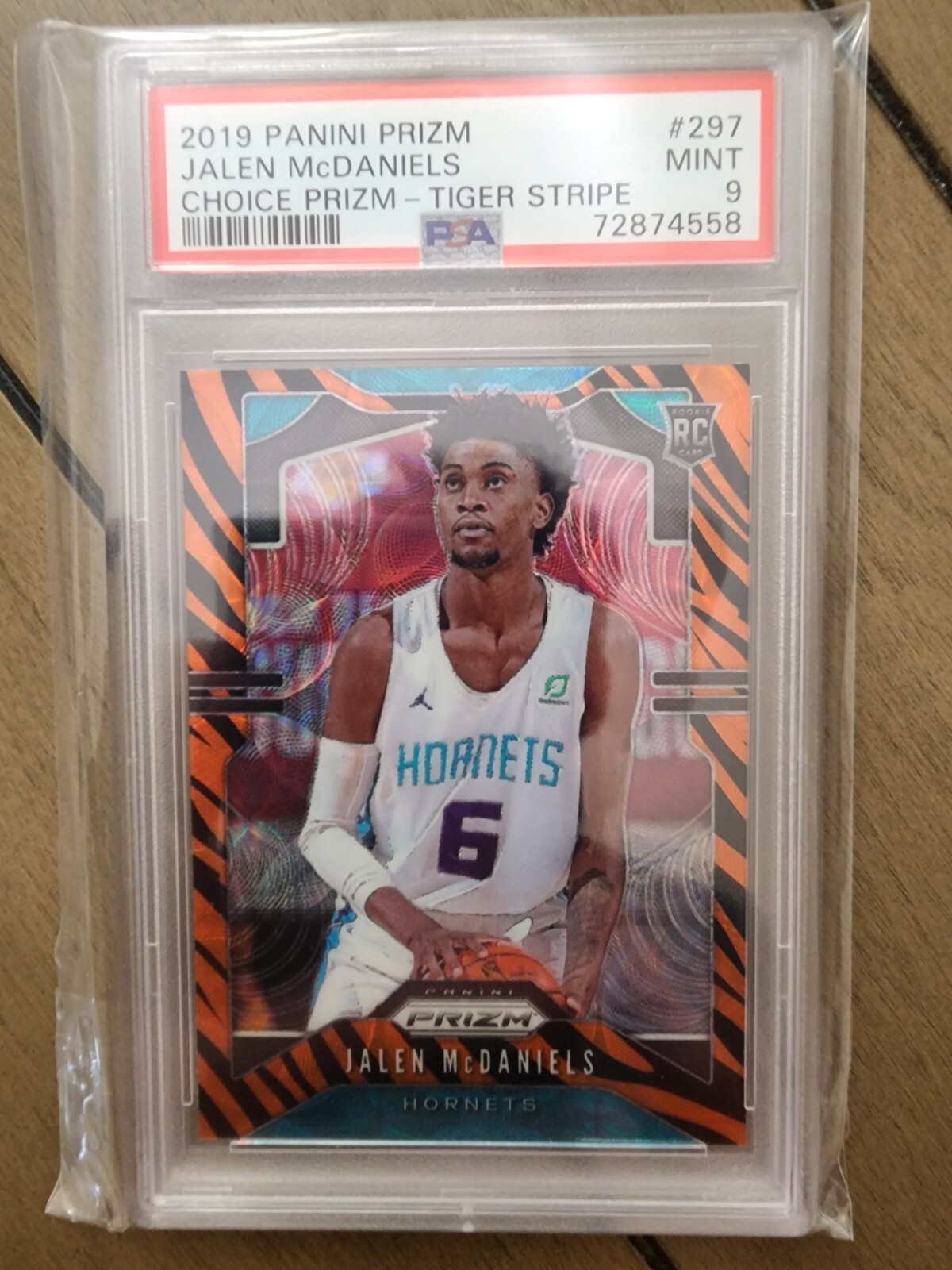 Jalen McDaniels 2019-20 Prizm #297 Rookie RC Choice TIGER STRIPE SSP - PSA 9