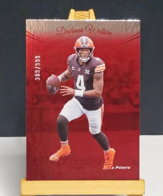 Deshaun Watson #d/999 RED 2024 Prestige #66 Browns Xtra Points Parallel Card