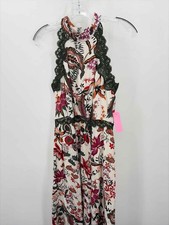 Pre-Owned By Anthropologie White Size 4 Floral Maxi Sleeveless Dress