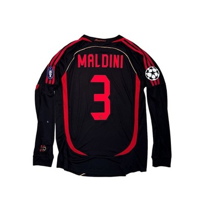 Ac Milan 2006/07 Third Black long Sleeve UCL Retro Soccer Jersey