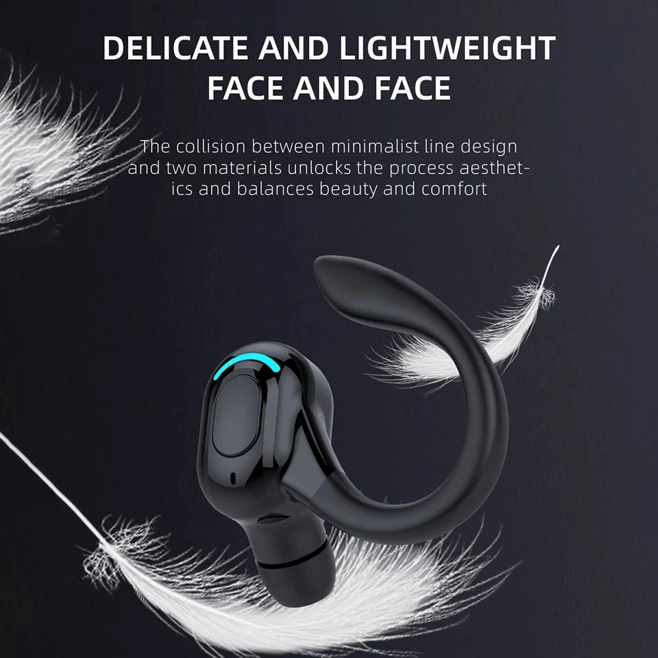 Bluetooth 5.2 Headset Wireless Earbuds Earphones Stereo Headphones Ear Hook - Image 4 of 4