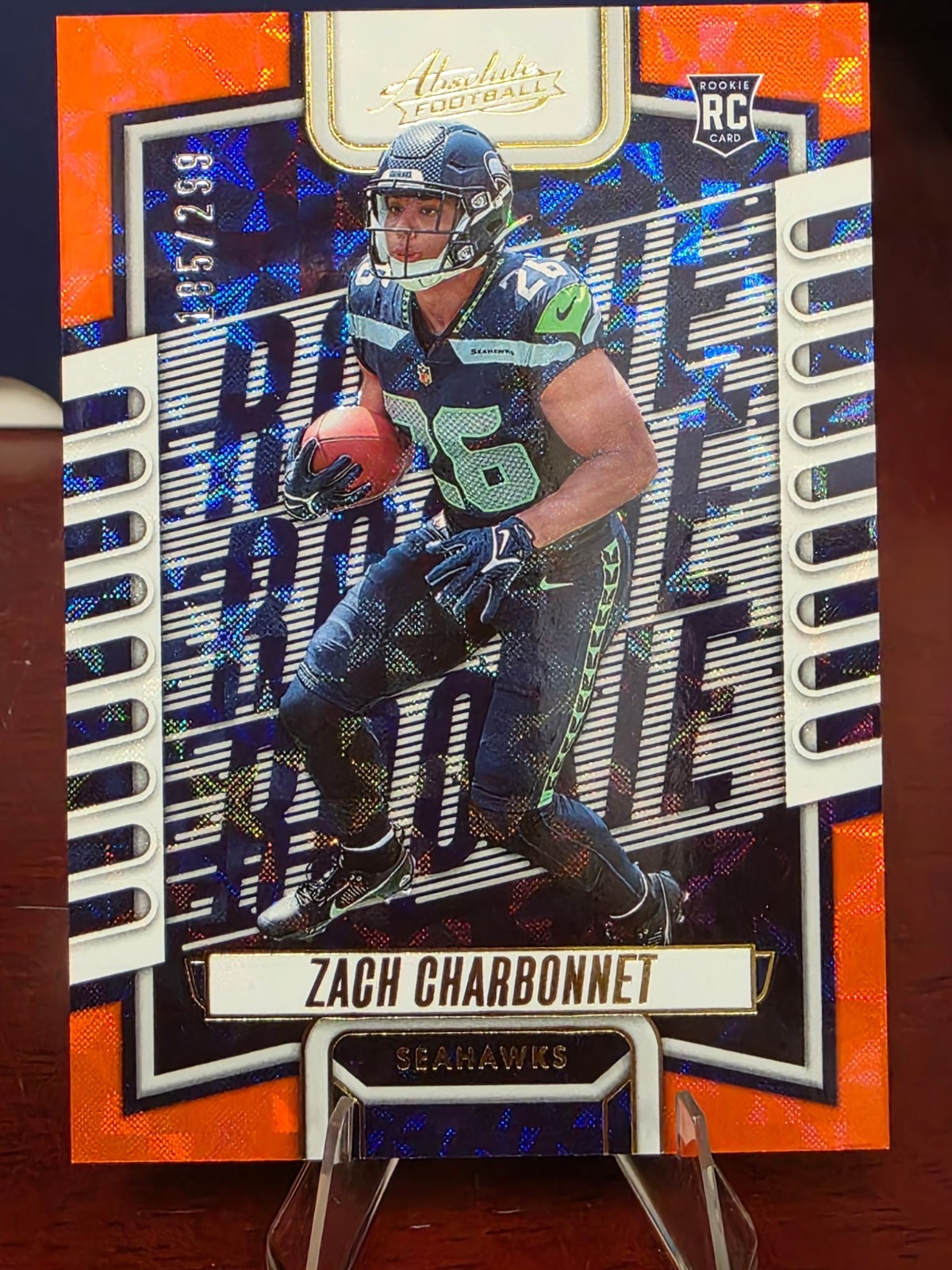 2023 Panini Absolute - Rookies Zach Charbonnet #119 Orange Mosaic 185/299 (RC)