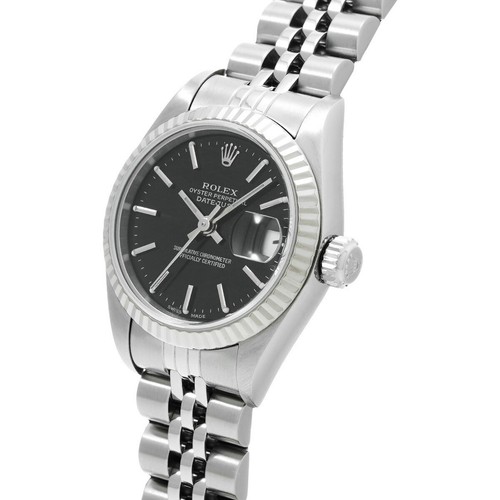 Rolex Datejust 79174 schwarzes Gehäusegröße 26×26mm gebrauchte Damenuhr #31510425 - Bild 2 von 5