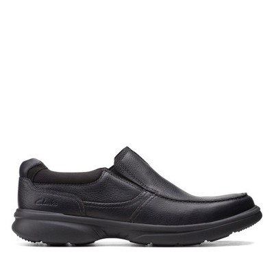 Clarks Mens Bradley Free Black Leather Casual  Shoes