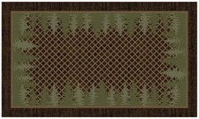 Cozy Cabin - Pine Tree Trellis 20"x34"- Washable