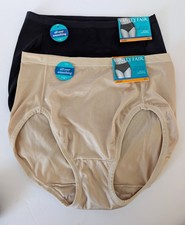 2 Pairs VANITY FAIR Body Caress HI-CUT Brief 13137 Smoothing Control Panty 7/L