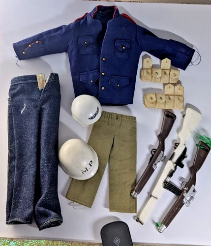 dlc7 ~ Vintage GI Joe Adventure Sailor Marine Dress Clothing Guns Mixed Lot