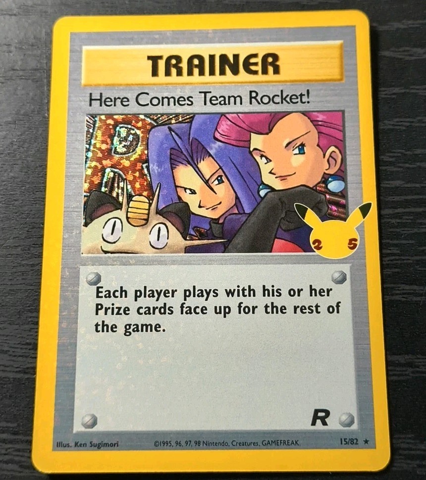 Pokemon Celebrations Here Comes Team Rocket! Holo Rare Trainer Card 15/82 NM